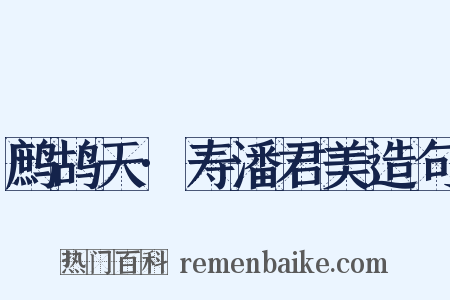 鹧鸪天·寿潘君美造句是什么意思的图片